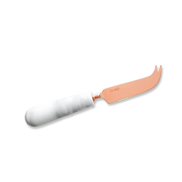 Rose Gold Cheese Knife with Marble Handle