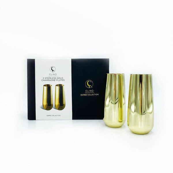 Gold Champagne Flutes (Set of 2)