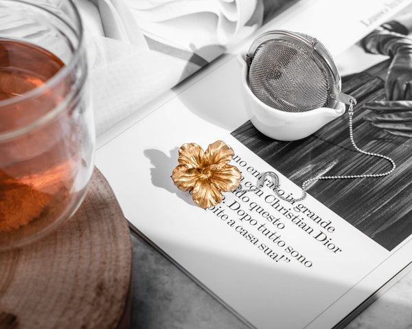 Loose Leaf Tea Cylinder Infuser - Hibiscus Flower GU