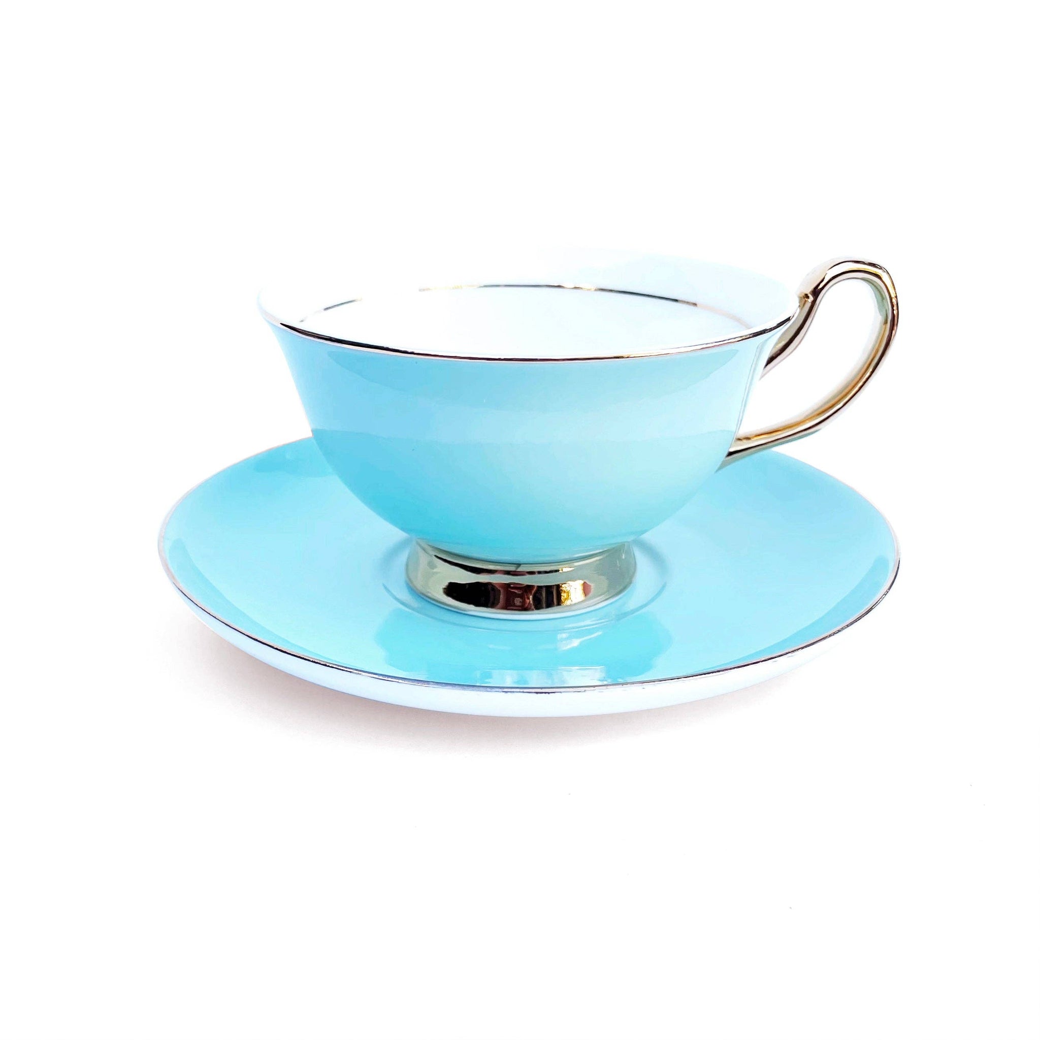 Pale Blue Teacup and Saucer - 250mL