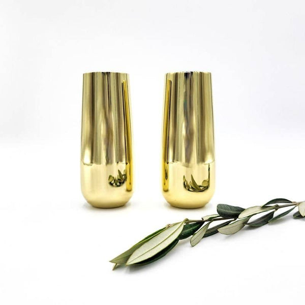 Gold Champagne Flutes (Set of 2)